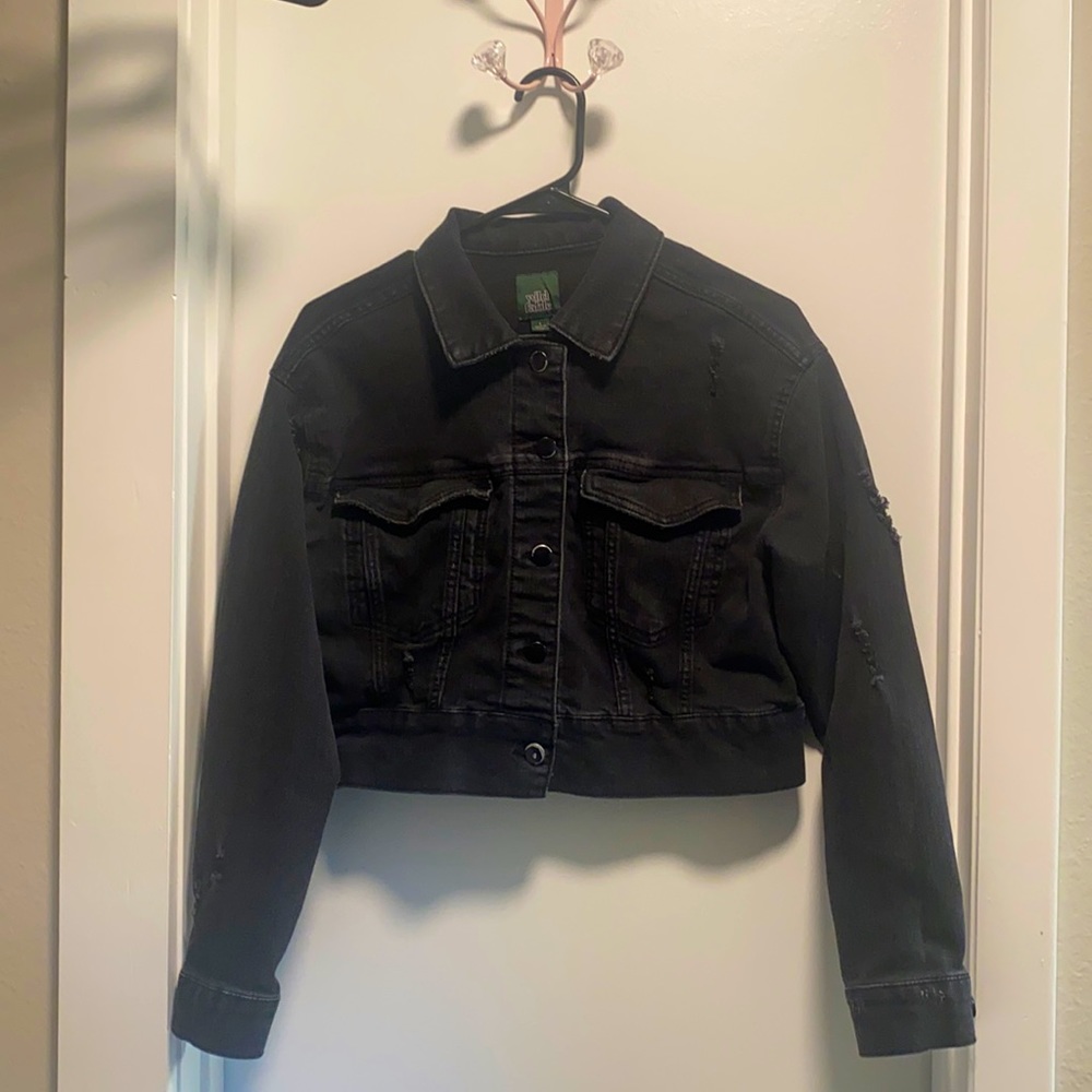 Black denim jacket